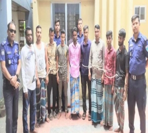 পুলিশের বিশেষ অভিযানে গোলাপগঞ্জে ৯ জুয়াড়ি আটক