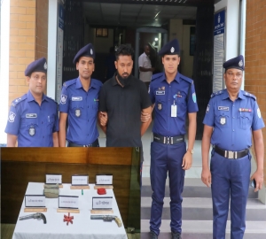 ওসমানীনগরে অস্ত্র ও তাজা কার্তুজসহ অস্ত্রধারী সন্ত্রাসী জাকির গ্রেফতার