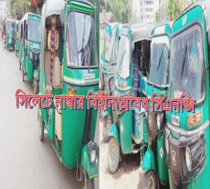 সিলেটে নাম্বার বিহীন সিএনজি অটোরিক্সার দাপট নীরব প্রশাসন!