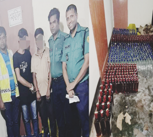 সিলেটে বিপুল পরিমাণ বিদেশি মদসহ আটক ২