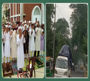 মৌলভীবাজারে সকালে বৃষ্টির জন্য নামাজ, দুপুর থেকে গুড়ি গুড়ি বৃষ্টি