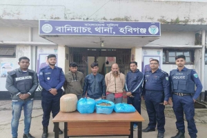 বানিয়াচংয়ে গাঁজাসহ ৩ মাদক বিক্রেতা গ্রেফতার