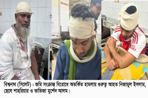 বিশ্বনাথে জমি সংক্রান্ত বিরোধে  অতর্কিত হামলা, আহত ৬