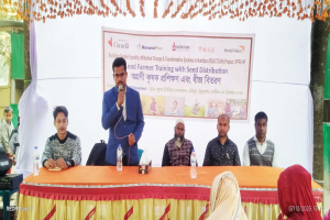 হরিপুরে ওয়ার্ল্ড ভিশন বাংলাদেশের উদ্যোগে অগ্রণী কৃষক প্রশিক্ষণ ও বীজ বিতরণ