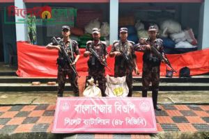 সিলেটে প্রায় সোয়া কোটি টাকার চোরাচালান জব্দ