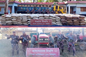সিলেটে কোটি টাকার চোরাই মালামাল জ ব্দ করেছে বিজিবি