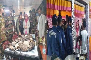 হরিপুরে পাখির মাংস বিক্রির দায়ে ২ রেস্তোরাঁকে জ রি মা না