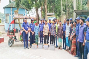 ধর্মপাশা থানায় ক্লুলেস দুইটি হত্যা কান্ডের রহস্য উদঘাটন : গ্রেফতার  ৭