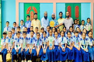 মউশিক কেন্দ্রীয় কমিটির সহ-সভাপতি মিনহাজ উদ্দিনকে সুয়েবুননেছা আইডিয়াল একাডেমির সংবর্ধনা