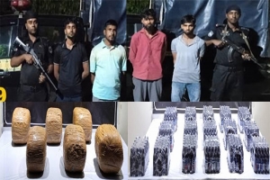 সিলেটে র‍্যাবের অভিযানে ৪শ বোতল ফেনসিডিল ও ৩০ কেজি গাঁজা উদ্ধার