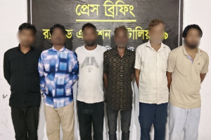 কাষ্টঘরে র‍্যাব-৯ এর অভিযানে ৬ জন গ্রেফতার